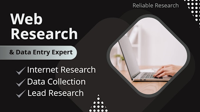 do web research, internet research, and data collection in excel