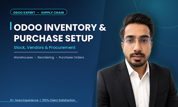 set up odoo inventory and purchase management
