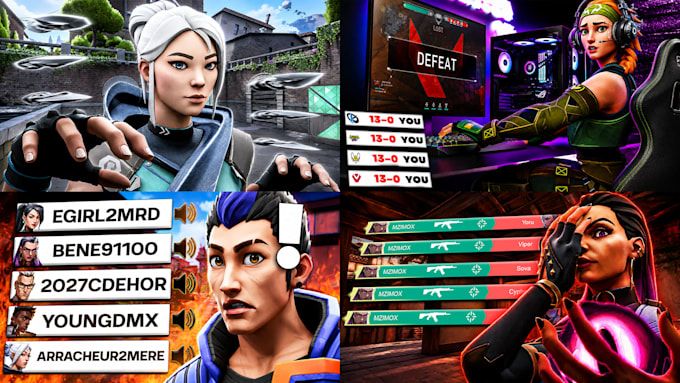 create 3d valorant thumbnails