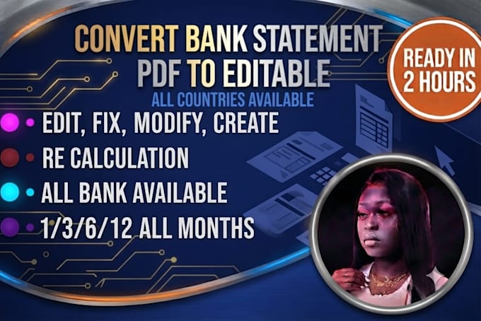 design a professional editable bank statement bank statement