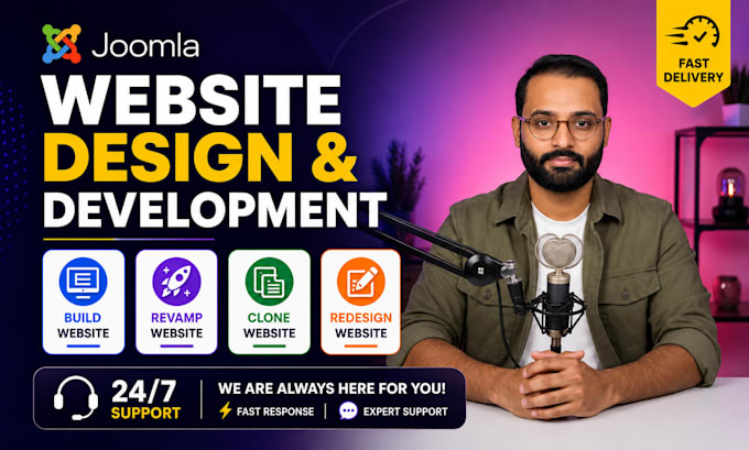 design and develop a modern responsive joomla website
