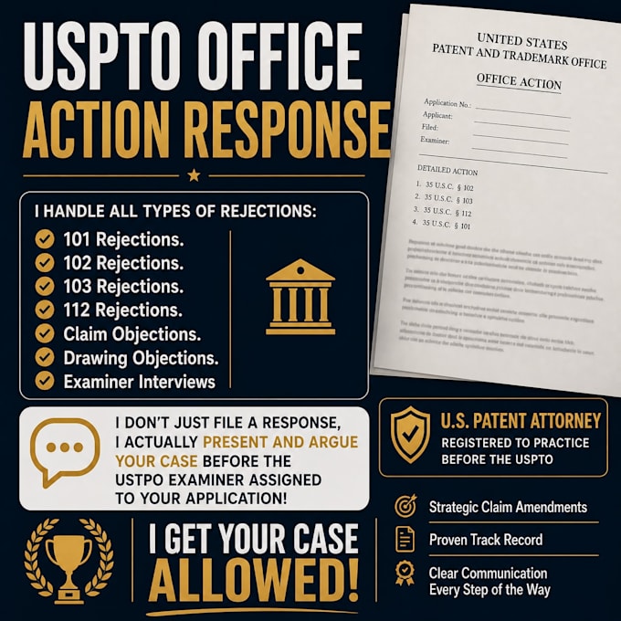 prepare and file a uspto office action response