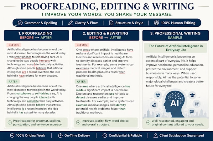 proofread, edit, and improve your english writing