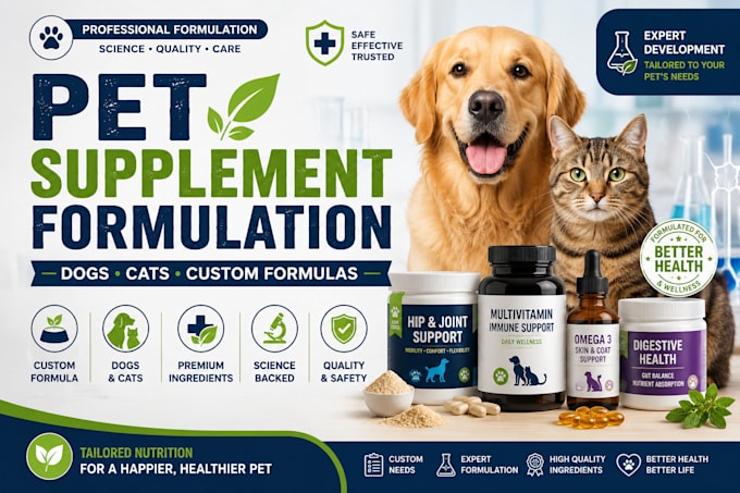 formulate pet supplements for pets, dogs and cats