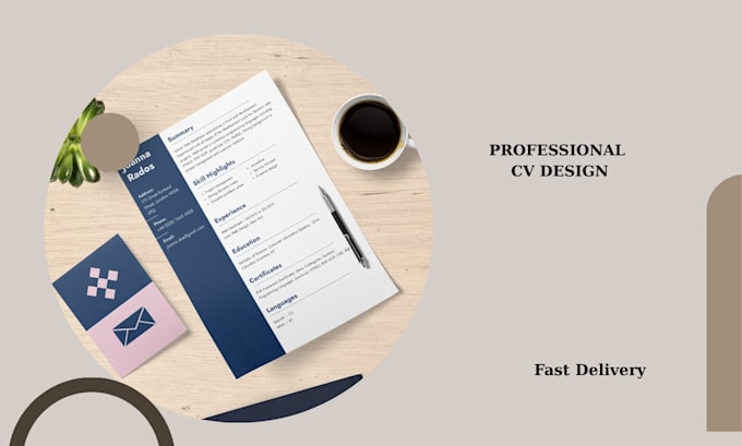 design a professional cv or resume