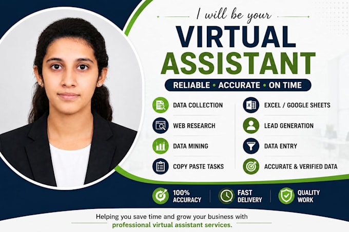 be your virtual assistant for data entry, typing, data mining, data collection