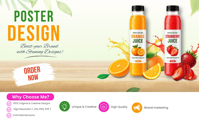 design professional and creative posters for your business