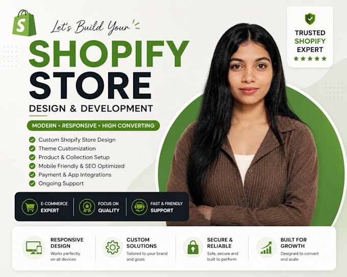 design and develop a professional shopify store