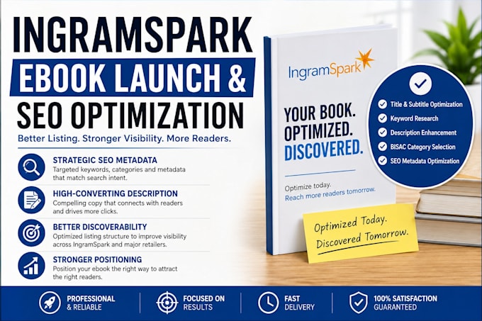 launch ingramspark ebook, optimize ebook listing, improve ingramspark ebook SEO