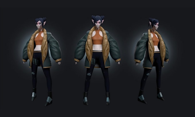 create 3d game character modeling, stylized characters and pixelated art models
