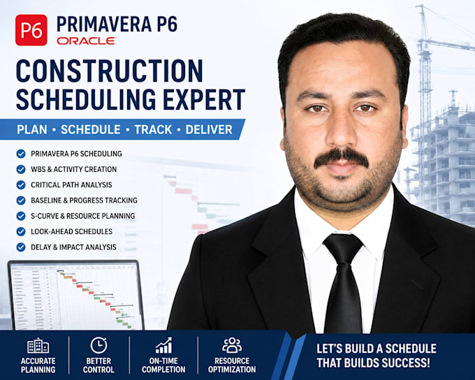 create and update your construction schedule in primavera p6