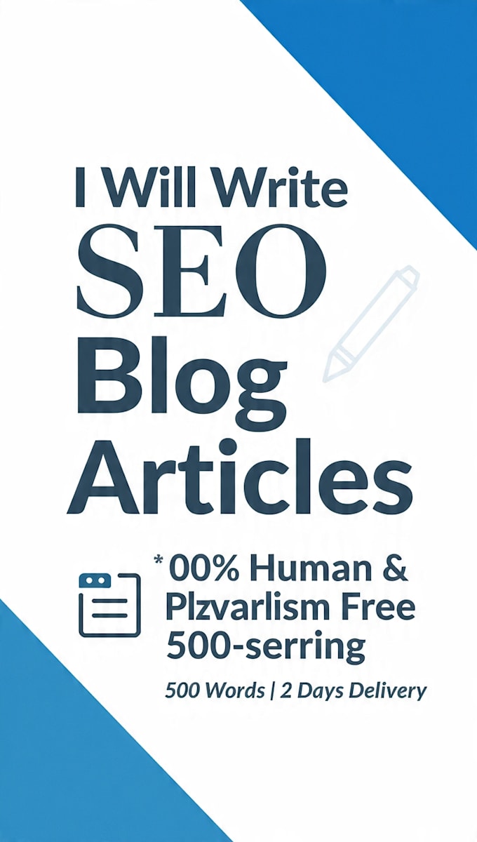 write SEO blog posts and website articles