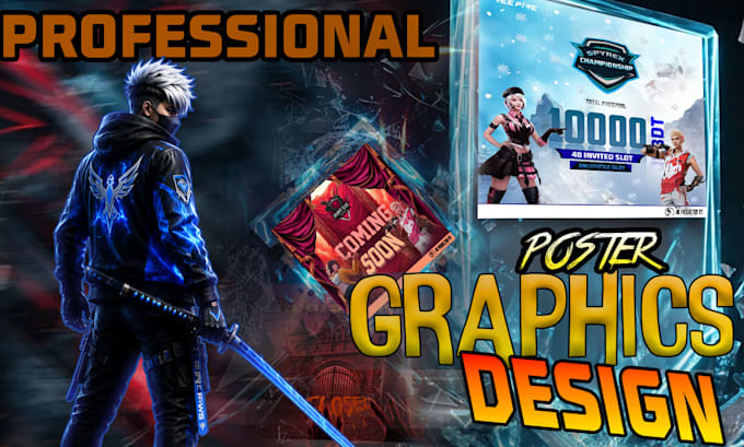 design professional gaming poster and graphics design