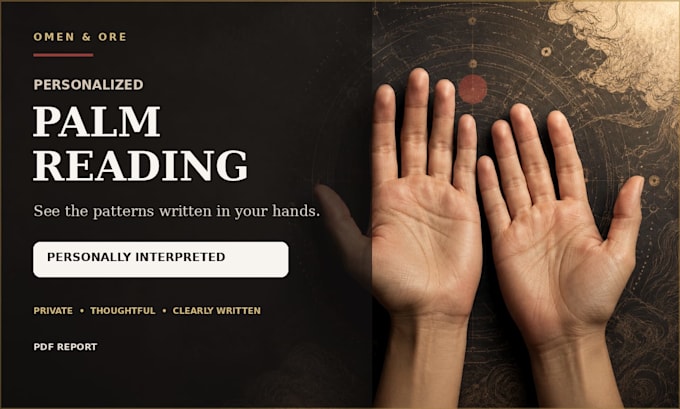 provide a personalized palm reading and life pattern report