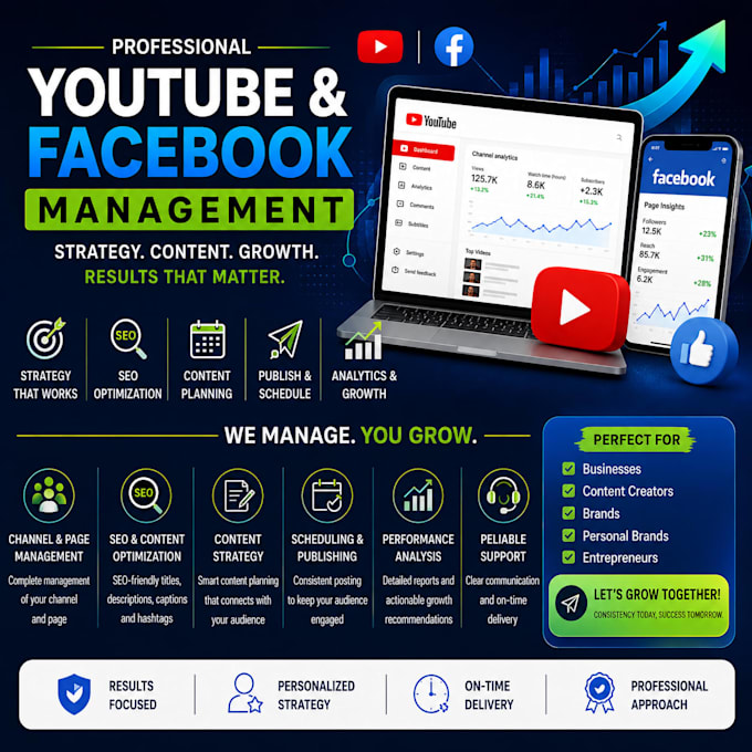 manage and optimize your youtube and facebook