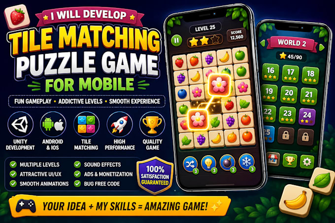a tile matching puzzle game for mobile