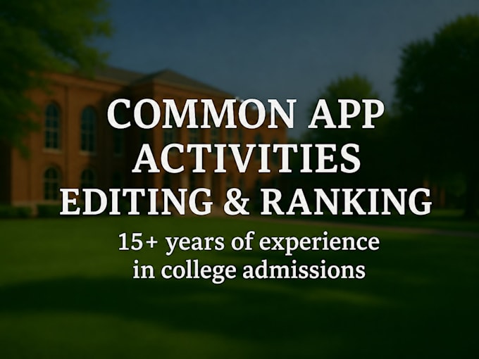 edit and rank your common app activities