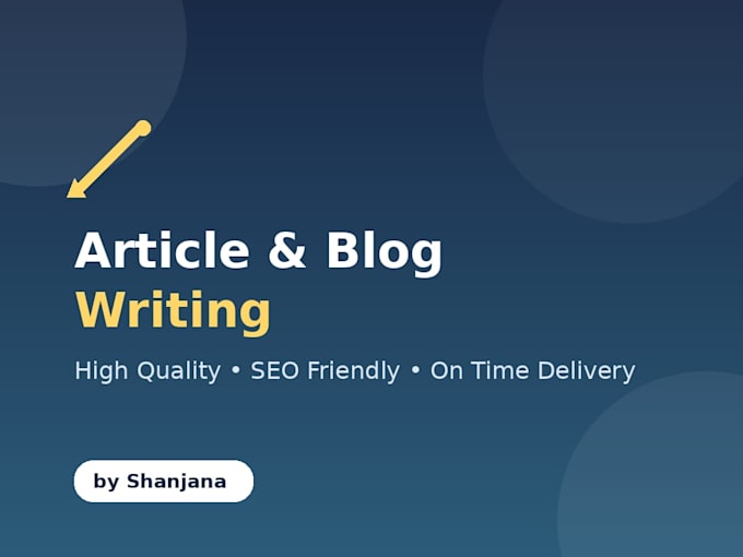 write SEO friendly articles and blog posts