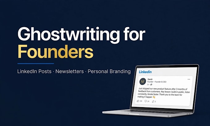 ghostwrite linkedin posts and newsletters for founders