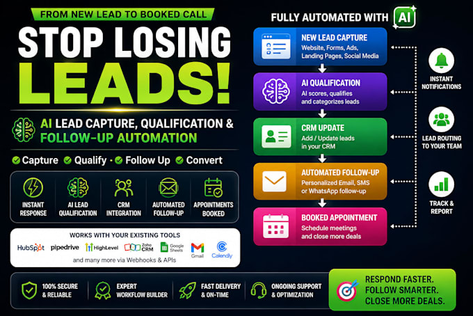 build ai lead capture, qualification and follow up automation