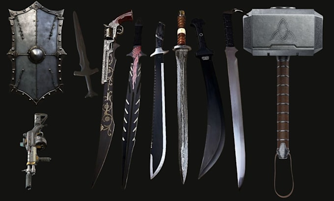 design 3d cosplay armor sheild weapons props and accessories for 3d printing