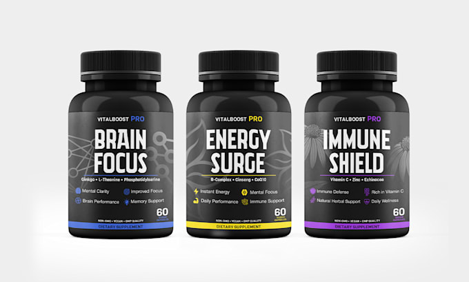 design premium cosmetic, supplement packaging and labels