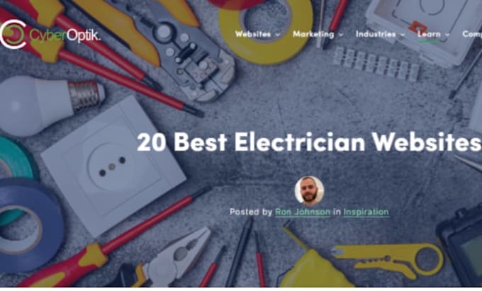 build wix electrician website electrical contractor electrical services website