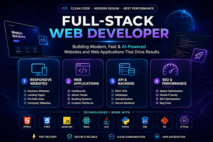 build a modern responsive website and custom code