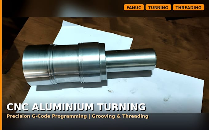 write fanuc cnc lathe gcode for turning and threading