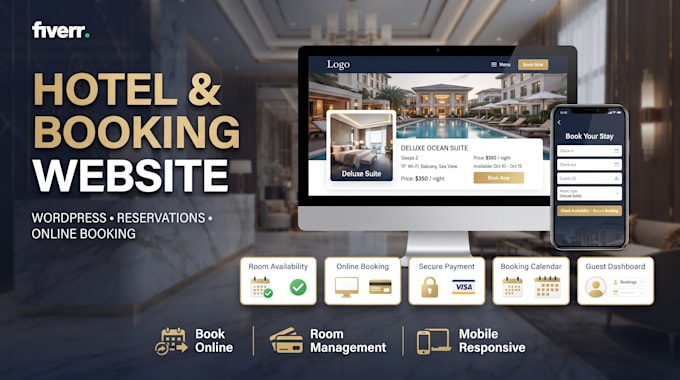 design wordpress booking website, hotel booking website design and redesign