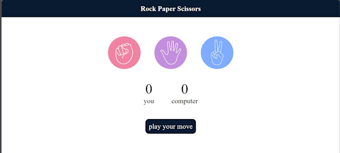 create a responsive interactive rock paper scissors or javascript mini game