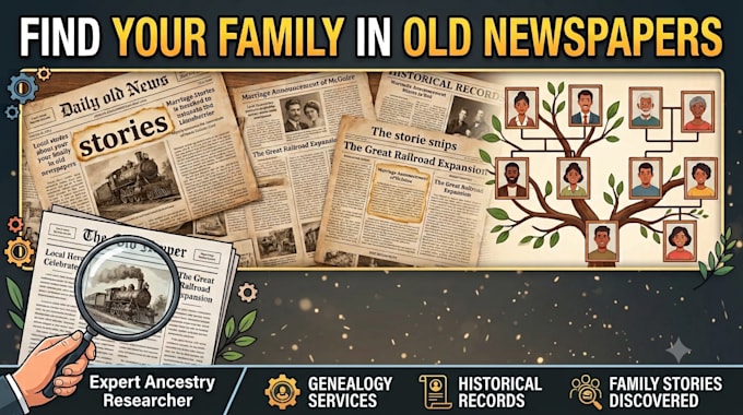 do newspaper research on your ancestors