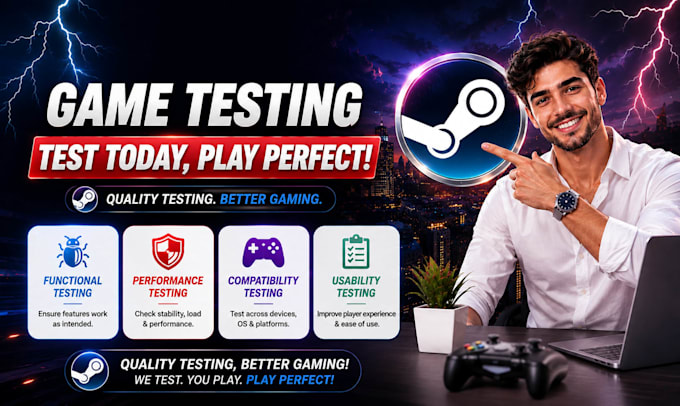 video game testing, beta testing steam game tester gameplay QA tester feedback