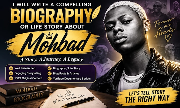 write a compelling biography or life story about mohbad