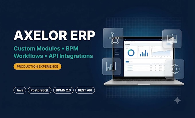 develop custom axelor erp modules, workflows and integrations