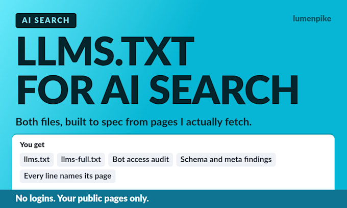 do answer engine optimization with an ai search audit and llms txt