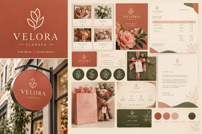 design business logo, brand identity and complete branding kit package