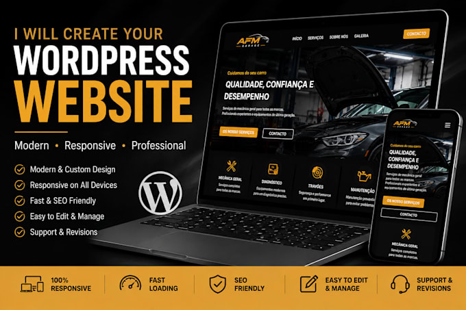 create a professional wordpress website