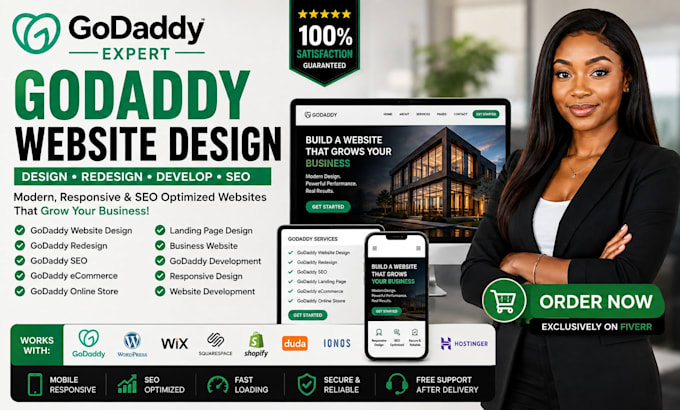 design godaddy website redesign godaddy website develop godaddy website expert