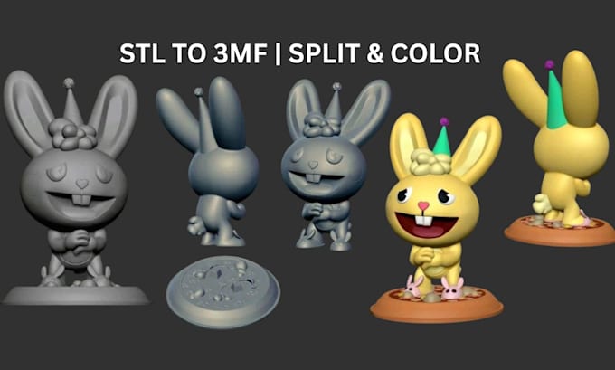 add color, split and slice stl to 3mf for bambu studio multicolor printing
