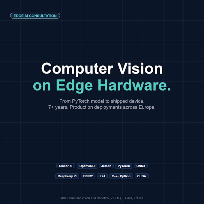 consult on your computer vision or embedded ai project