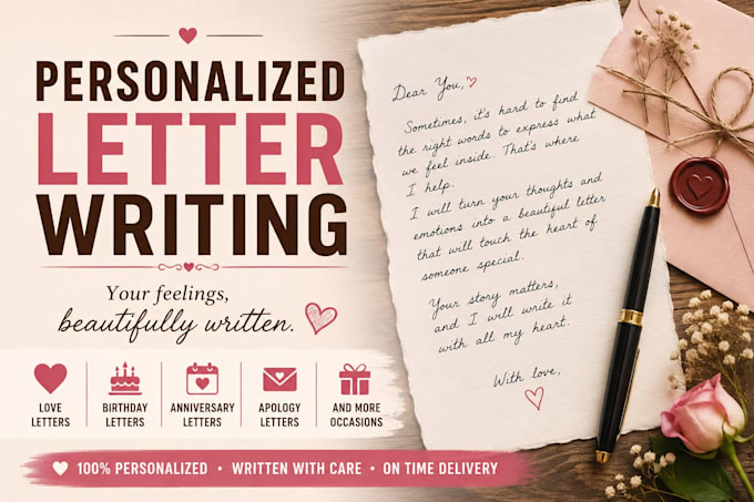 write a beautiful personalized letter for you