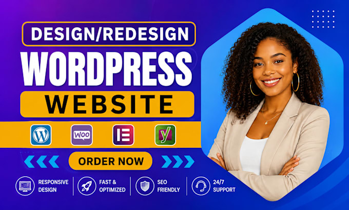 design redesign wordpress wesite, website development as full stack developer