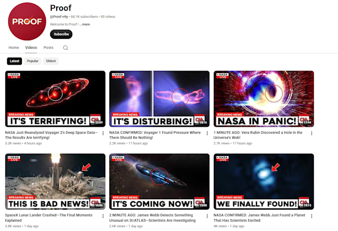 create viral space videos like proof