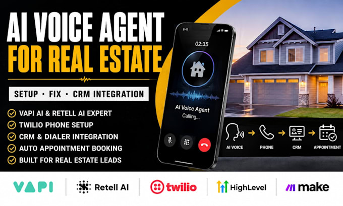 vapi retell ai voice agent setup, fix ai voice agent and CRM integration