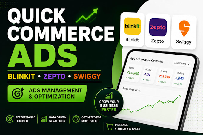manage blinkit, zepto, and swiggy quick commerce ads
