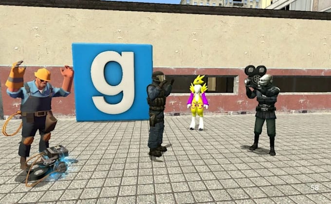 convert and port any 3d model into gmod player model for garrys mod