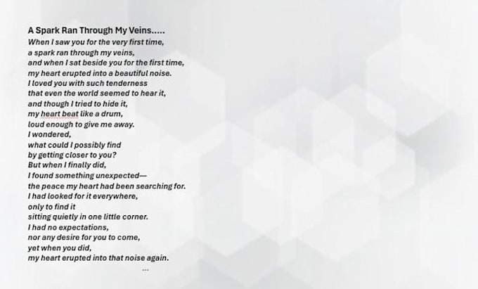 write a heartfelt personalized poem for you