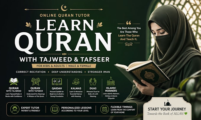 teach quran online with tajweed for kids and adults