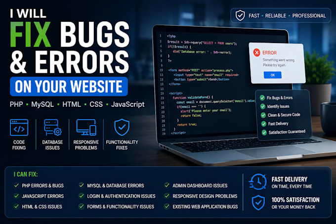 fix bugs and errors on your website